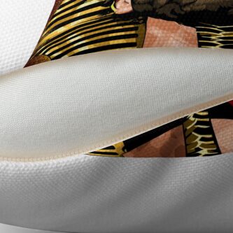 Alternate view of Mo Salah The Egyptian King Throw Pillow