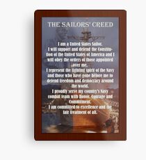Navy Sailor Creed Poster Metal Print