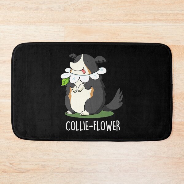 Item preview, Collie-flower Funny Border Collie Dog Puns (Dark BG) designed and sold by punnybone.