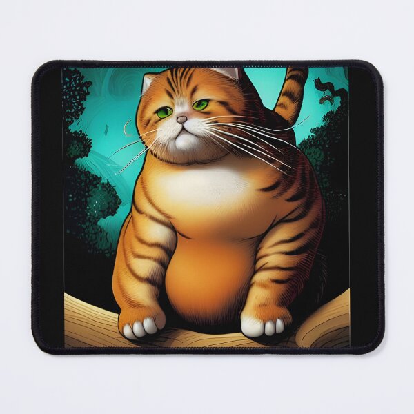 Vista previa del artículo con la obra «Gato naranja gordito», diseñado y vendido por Devin Farinsky.