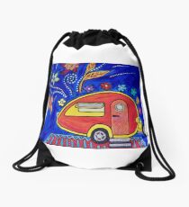 Happy Camper Drawstring Bag