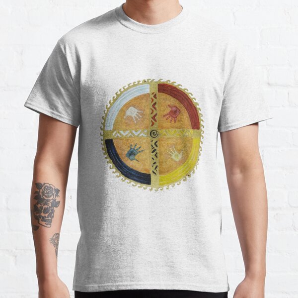 Healing Hands Medicine Wheel Camiseta clásica