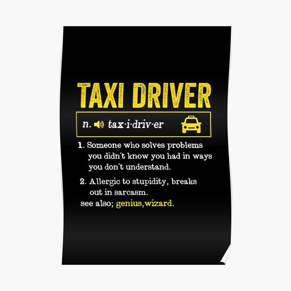 "Taxi Driver Funny Definition Cab Driving Gift Funny Taxi Driver