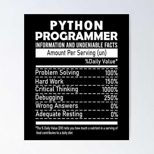 Artikel-Vorschau von Python-Programmierer Fakten Coder, designt und verkauft von artsyfashion.