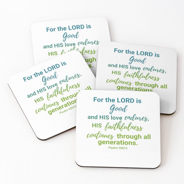 Item preview, Psalm 100:5 For Lord is Good (Blue Green Gradient) designed and sold by rainbowsinks.