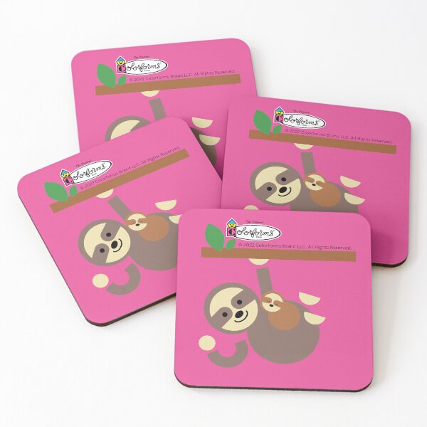 Item preview, Hanging Mom Carrying Sleeping Sloth. Colorforms ® Pink. designed and sold by LaziniArts.