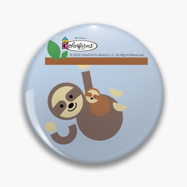 Item preview, Hanging Mom Carrying Sleeping Sloth. Colorforms ® Blue. designed and sold by LaziniArts.