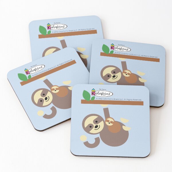 Item preview, Hanging Mom Carrying Sleeping Sloth. Colorforms ® Blue. designed and sold by LaziniArts.