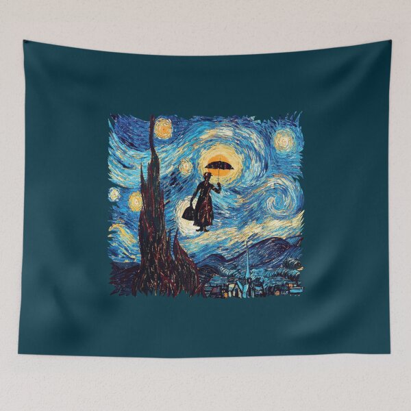 Item preview, The Flying Lady with an Umbrella Oil Painting   designed and sold by PickeesKit.