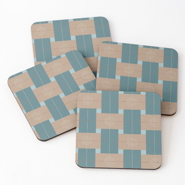Item preview, A Woven Cool Clay and Vining Ivy Pattern with Fossil Stone Leaves designed and sold by fireflyG.