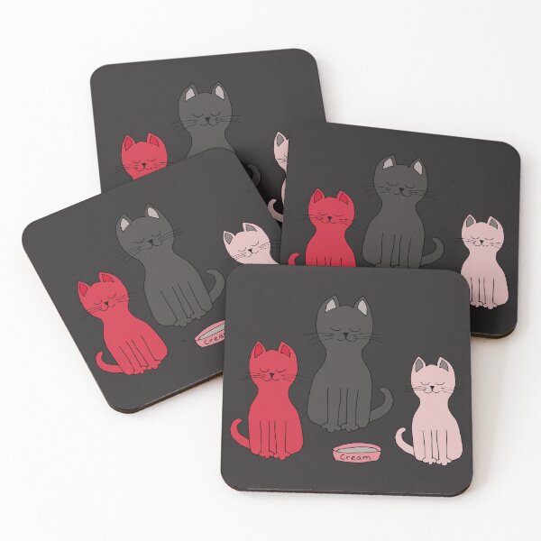 Item preview, Cool kitty cats in a row enjoying the sunshine designed and sold by FrancesPoff.