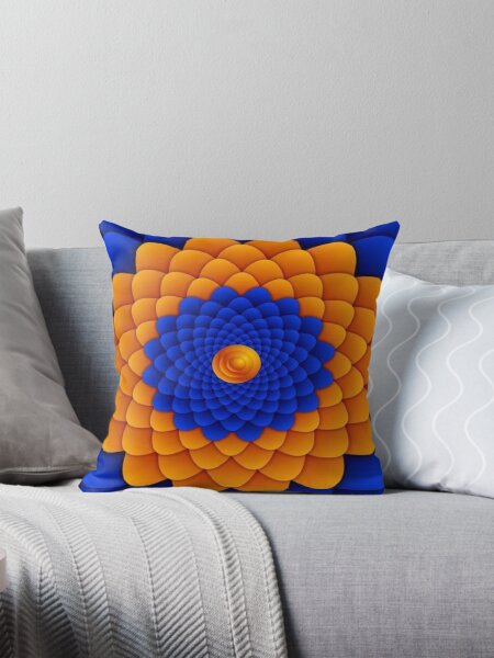 Blue and orange pillow covers best sale