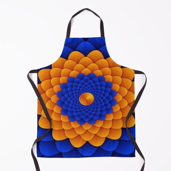 Item preview, Golden Blue and Orange Flowers designed and sold by NengShop.