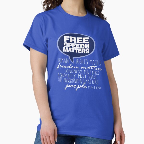 Item preview, Free Speech Matters - Human Rights Word Bubble in white designed and sold by jitterfly.