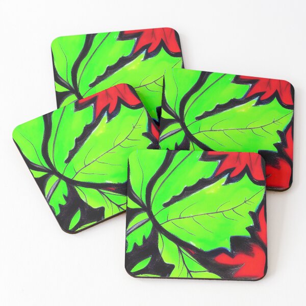 Item preview, Red and green leaf designed and sold by OverAltruist.