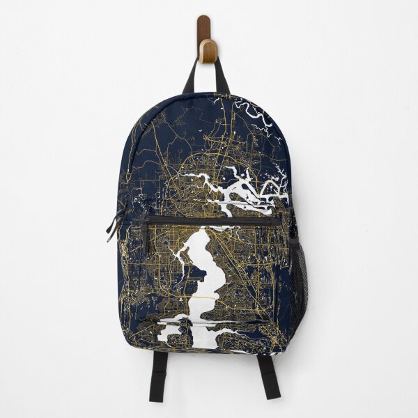 Item preview, Jacksonville City Map of Florida, USA - Gold Art Deco designed and sold by deMAP.