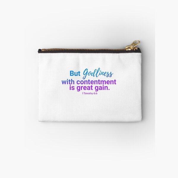 Item preview, Timothy 6:6 But Godliness with contentment (Blue Purple Gradient) designed and sold by rainbowsinks.
