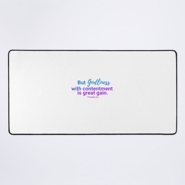 Item preview, Timothy 6:6 But Godliness with contentment (Blue Purple Gradient) designed and sold by rainbowsinks.