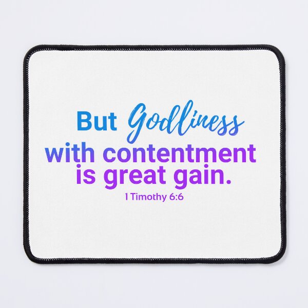 Item preview, Timothy 6:6 But Godliness with contentment (Blue Purple Gradient) designed and sold by rainbowsinks.