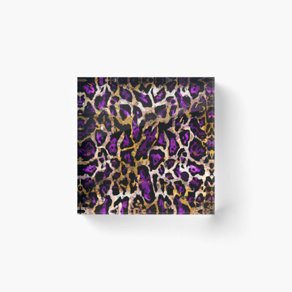 Item preview, Abstract purple and gold leopard print designed and sold by FGCART.