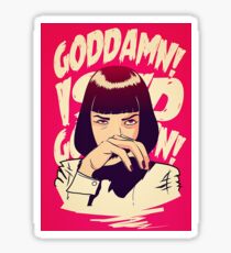 Uma Thurman, Pulp Fiction Poster Sticker