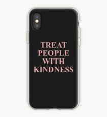 Behandle Menschen mit Freundlichkeit Pink iPhone-Hülle & Cover
