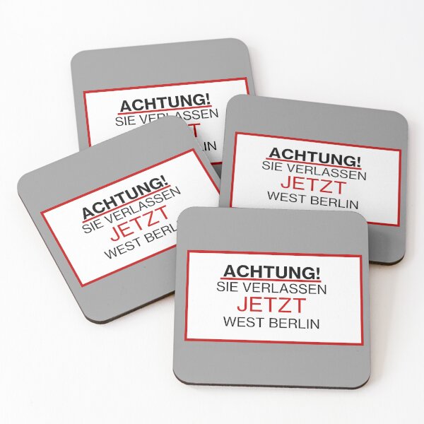Item preview, Replica Attention You are now leaving West Berlin sign - Achtung! sie verlassen jetzt West Berlin designed and sold by Cold War Conversations.