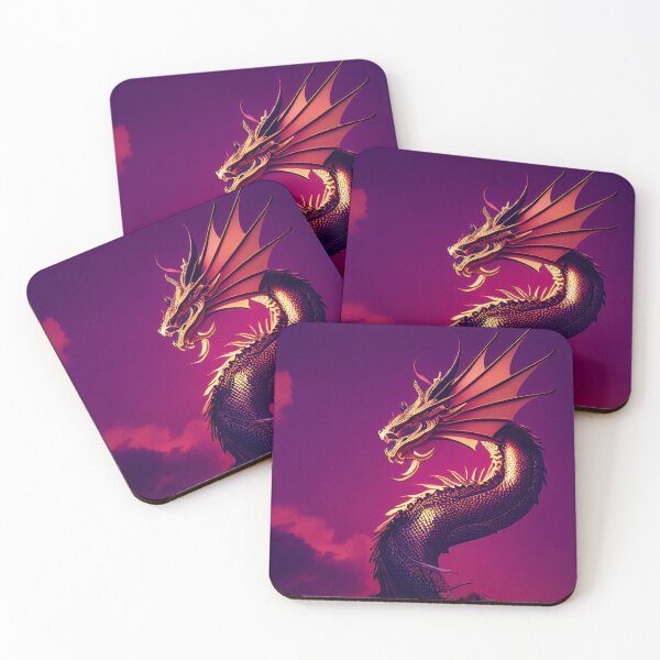 Item preview, Fierce Fantasy Dragon Against A Sunset Sky designed and sold by Cannabliss Shop.