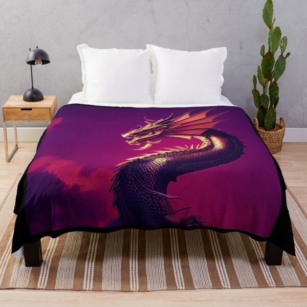 Item preview, Fierce Fantasy Dragon Against A Sunset Sky designed and sold by Cannabliss Shop.