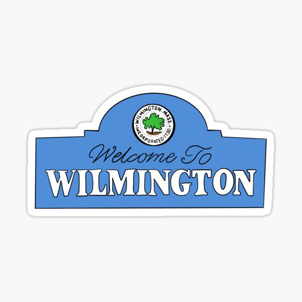 Welcome to Wilmington Town Sign Sticker