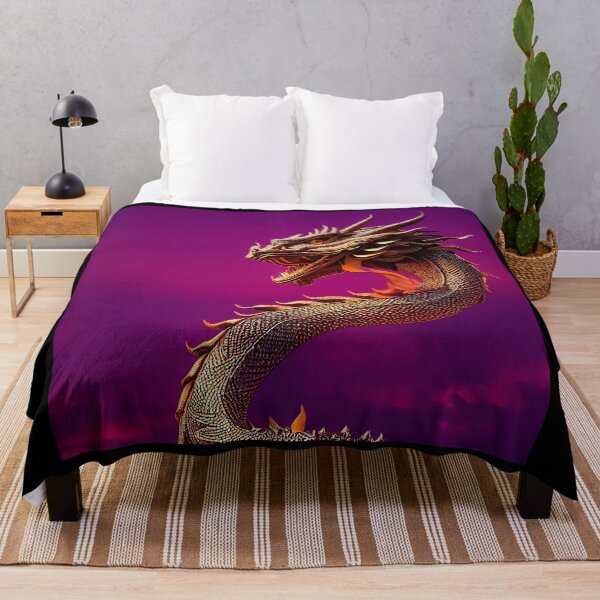 Item preview, Fierce Fantasy Dragon Against A Sunset Sky designed and sold by Cannabliss Shop.