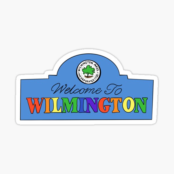 Welcome to Wilmington Town Sign Sticker