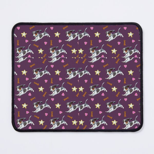 Item preview, Super cute dachshund puppy  on violet 1 designed and sold by keritrotter.