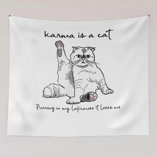 Item preview, Karma is a cat purring in my lap cause it loves me designed and sold by SebastianaKahl.