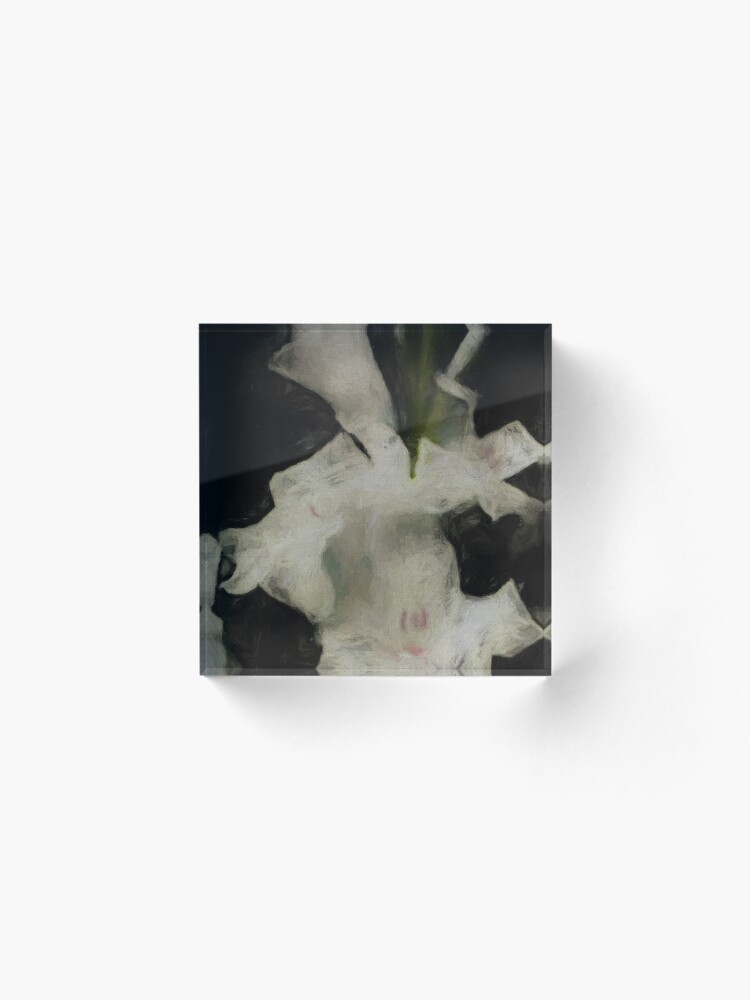 Alternate view of Gladiolus Star of Bethlehem Reworked No. 69, Series 1 Acrylic Block