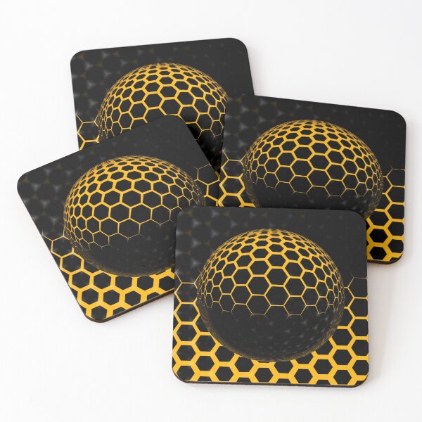 Item preview, golden honeycomb hexagonal spherical structure designed and sold by mister-john.
