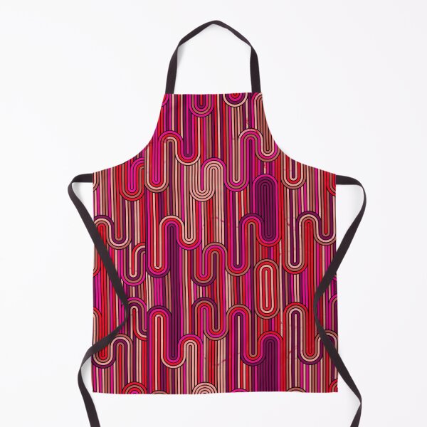 Item preview, Retro Wavy Stripes - Orange Pink designed and sold by SilverPegasus.