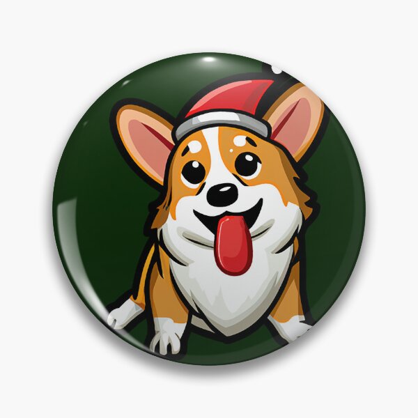 Item preview, Cute Corgi wearing a Christmas Hat designed and sold by DynastyArt.