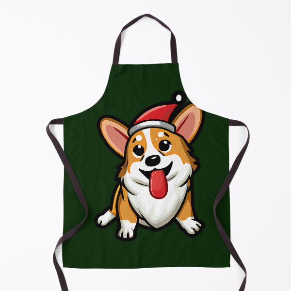 Item preview, Cute Corgi wearing a Christmas Hat designed and sold by DynastyArt.