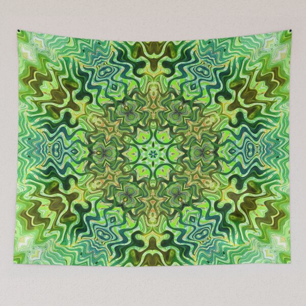 Item preview, Hippie Vibes Abstract Kaleidoscope Radial Symmetry Pattern Boho Aesthetic Art 1 of 12 designed and sold by Beachy.