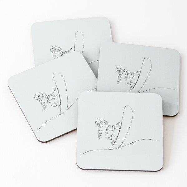 Item preview, One continuous line Snowboarder jumping .Winter classic designed and sold by AllaLineArt.