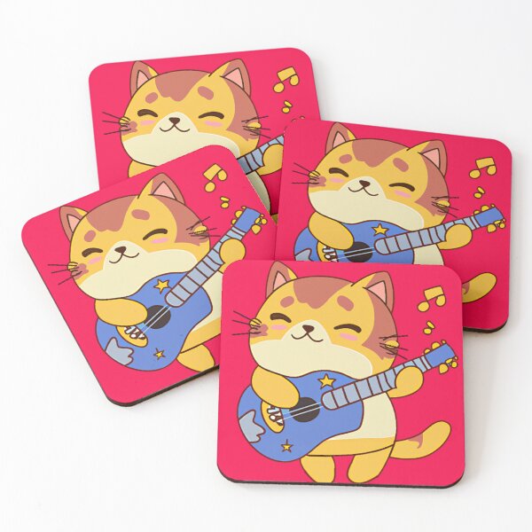 Item preview, cute cat playing Guitar designed and sold by DynastyArt.