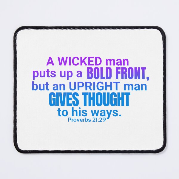 Item preview, Proverbs 21:29 A Wicked Man (Blue Purple Gradient) designed and sold by rainbowsinks.