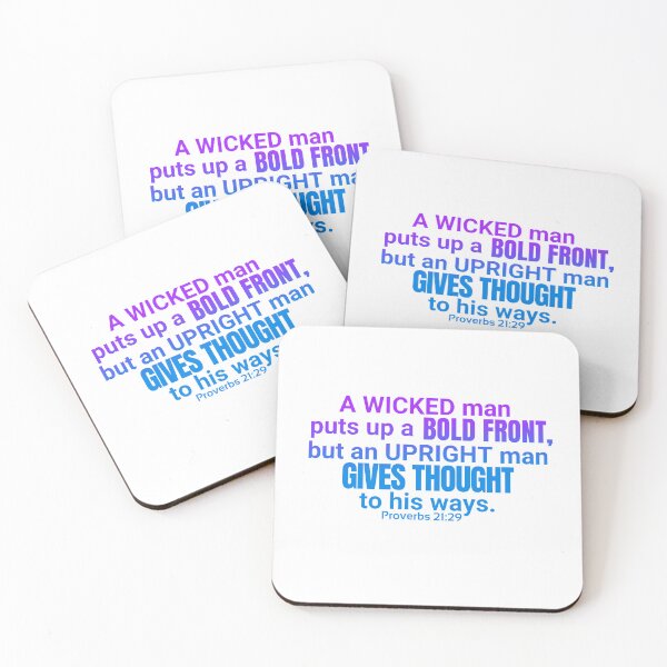 Item preview, Proverbs 21:29 A Wicked Man (Blue Purple Gradient) designed and sold by rainbowsinks.