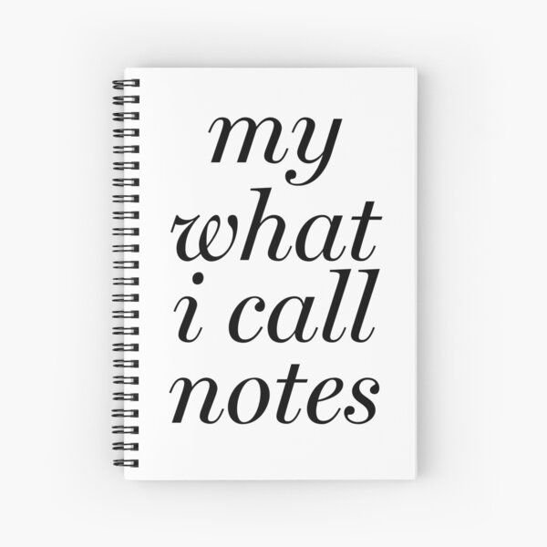 Miranda - What I Call Notes Spiral Notebook