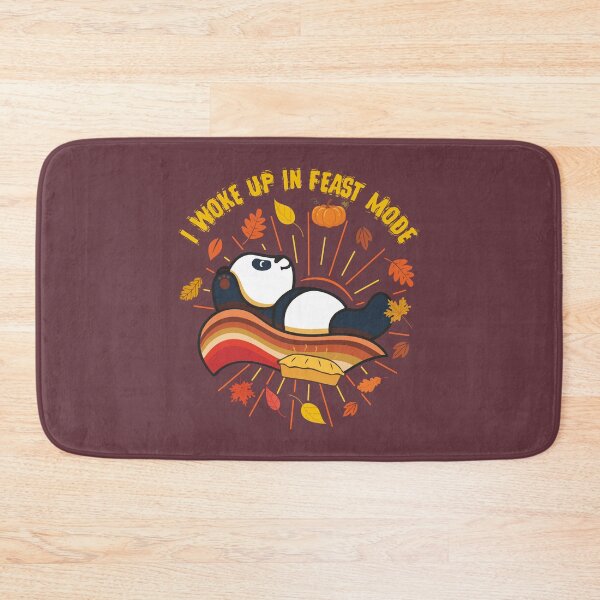Item preview, Cute and Funny Panda on Autumn Rainbow Happy Thanksgiving I WOKE UP IN FEAST MODE Turkey Day Matching Family Thanksgiving Day Trendy Fall themed Design designed and sold by zenturtlemerch.