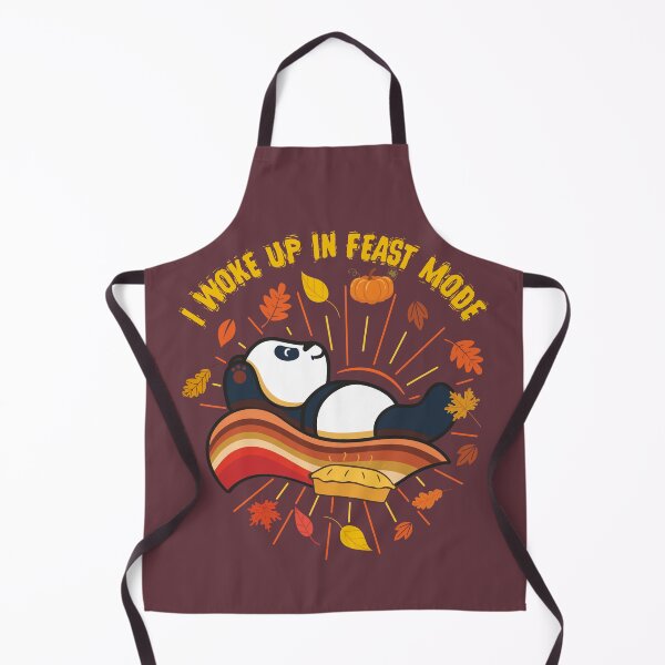 Item preview, Cute and Funny Panda on Autumn Rainbow Happy Thanksgiving I WOKE UP IN FEAST MODE Turkey Day Matching Family Thanksgiving Day Trendy Fall themed Design designed and sold by zenturtlemerch.
