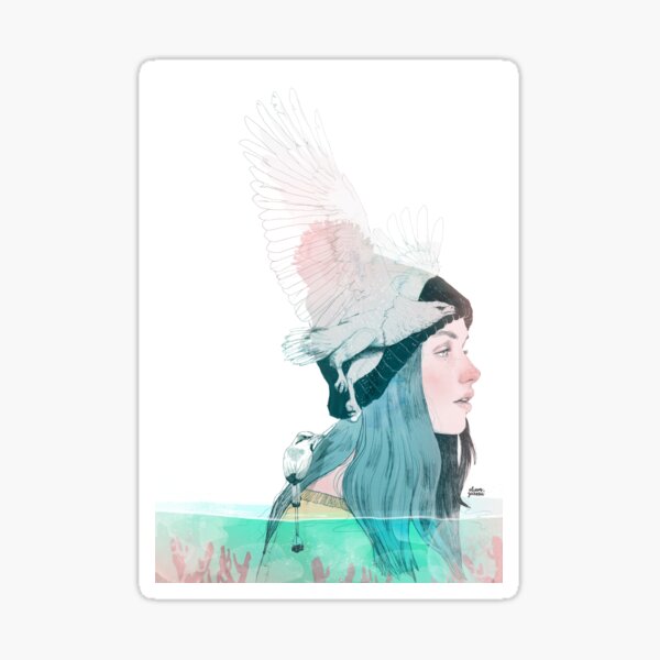 SEA AND AIR by elenagarnu Sticker