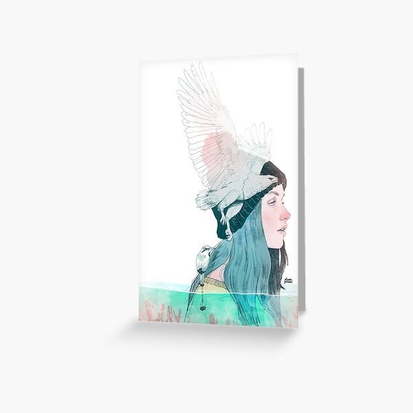 SEA AND AIR by elenagarnu Greeting Card