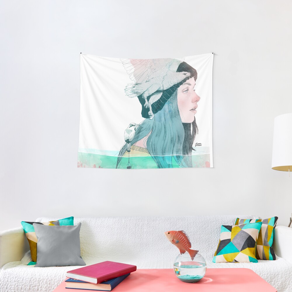 SEA AND AIR by elenagarnu Tapestry
